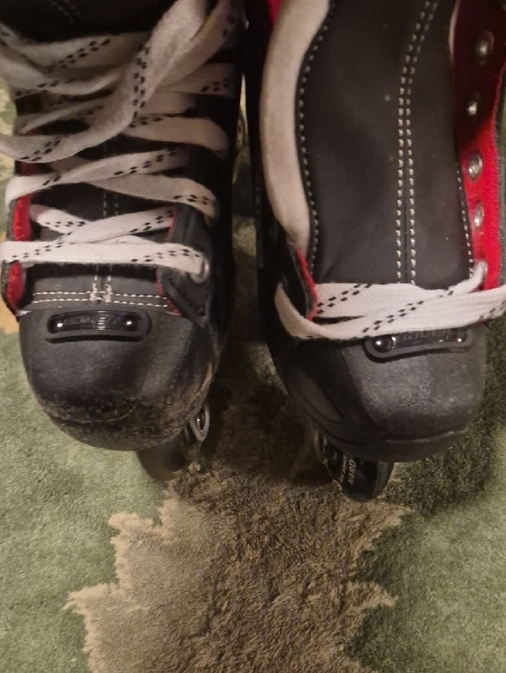 Bauer Kids Red and Black Lace-Up Roller Skate Boots - Picture 8 of 11